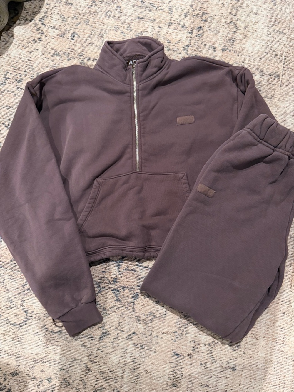 SET Active Purple Half-Zip Sweatshirt and Joggers Set